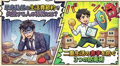 単身赴任の生活費節約で失敗する人の特徴とは？二重生活の赤字を防ぐ3つの防衛術