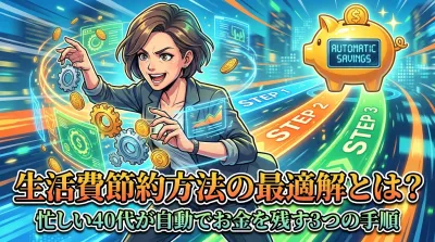 生活費節約方法の最適解とは？忙しい40代が自動でお金を残す3つの手順