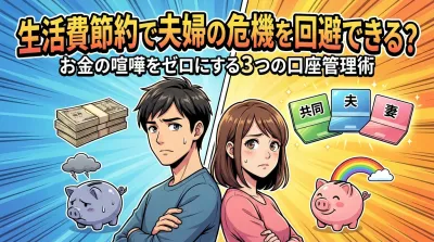 生活費節約で夫婦の危機を回避できる？お金の喧嘩をゼロにする3つの口座管理術