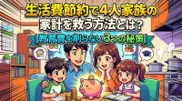 生活費節約で4人家族の家計を救う方法とは？教育費を削らない3つの秘策