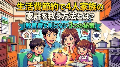 生活費節約で4人家族の家計を救う方法とは？教育費を削らない3つの秘策