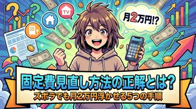固定費見直し方法の正解とは？ズボラでも月2万円浮かせる5つの手順