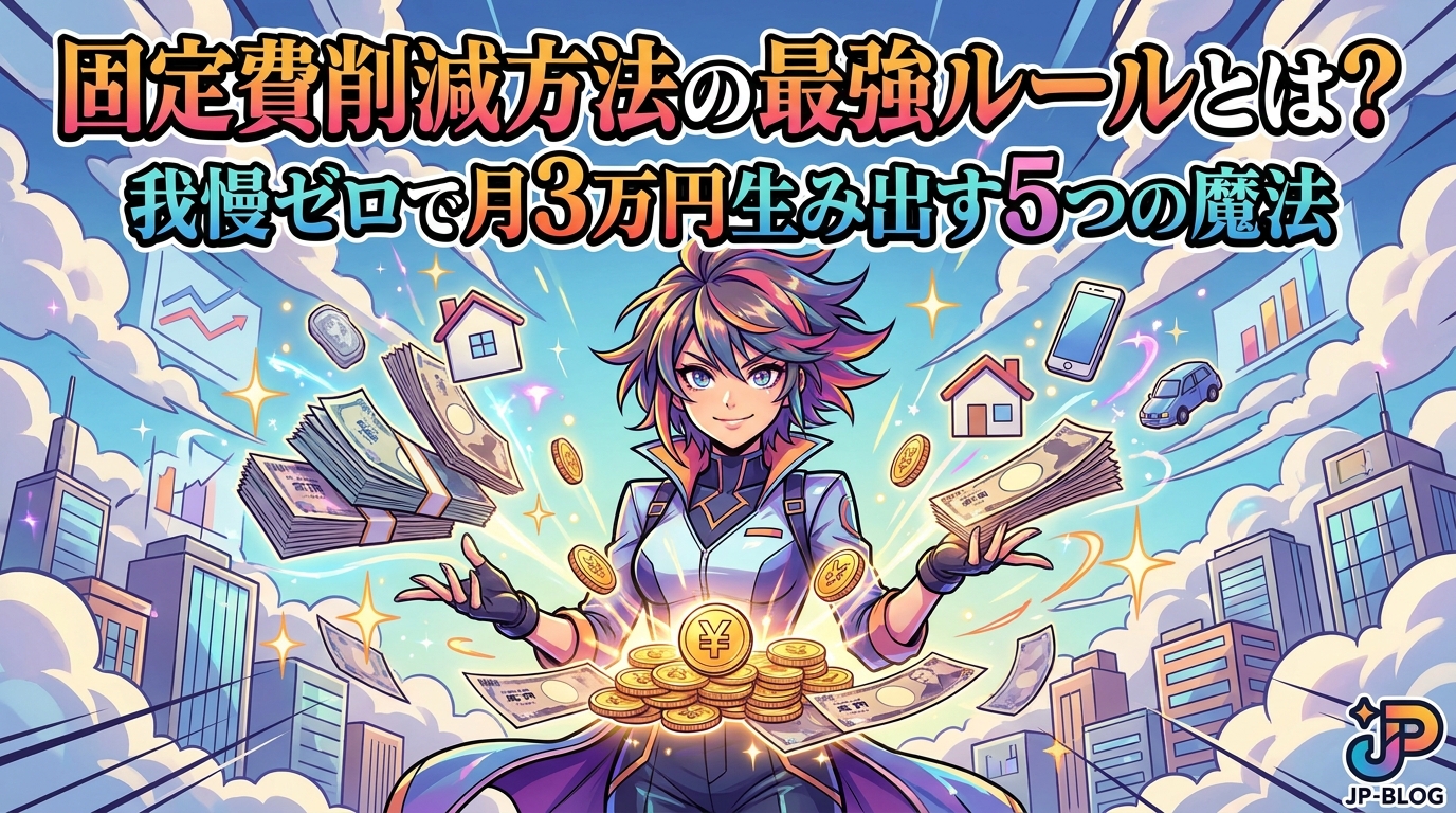 固定費削減方法の最強ルールとは?我慢ゼロで月3万円生み出す5つの魔法