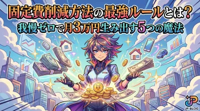 固定費削減方法の最強ルールとは？我慢ゼロで月3万円生み出す5つの魔法