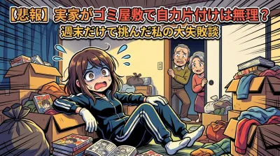 【悲報】実家がゴミ屋敷で自力片付けは無理？週末だけで挑んだ私の大失敗談