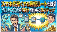 スマホ代安くする最短ルートとは？忙しい40代が15分で終わる3ステップ