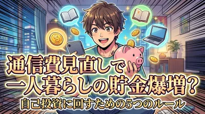 通信費見直しで一人暮らしの貯金爆増？自己投資に回すための5つのルール