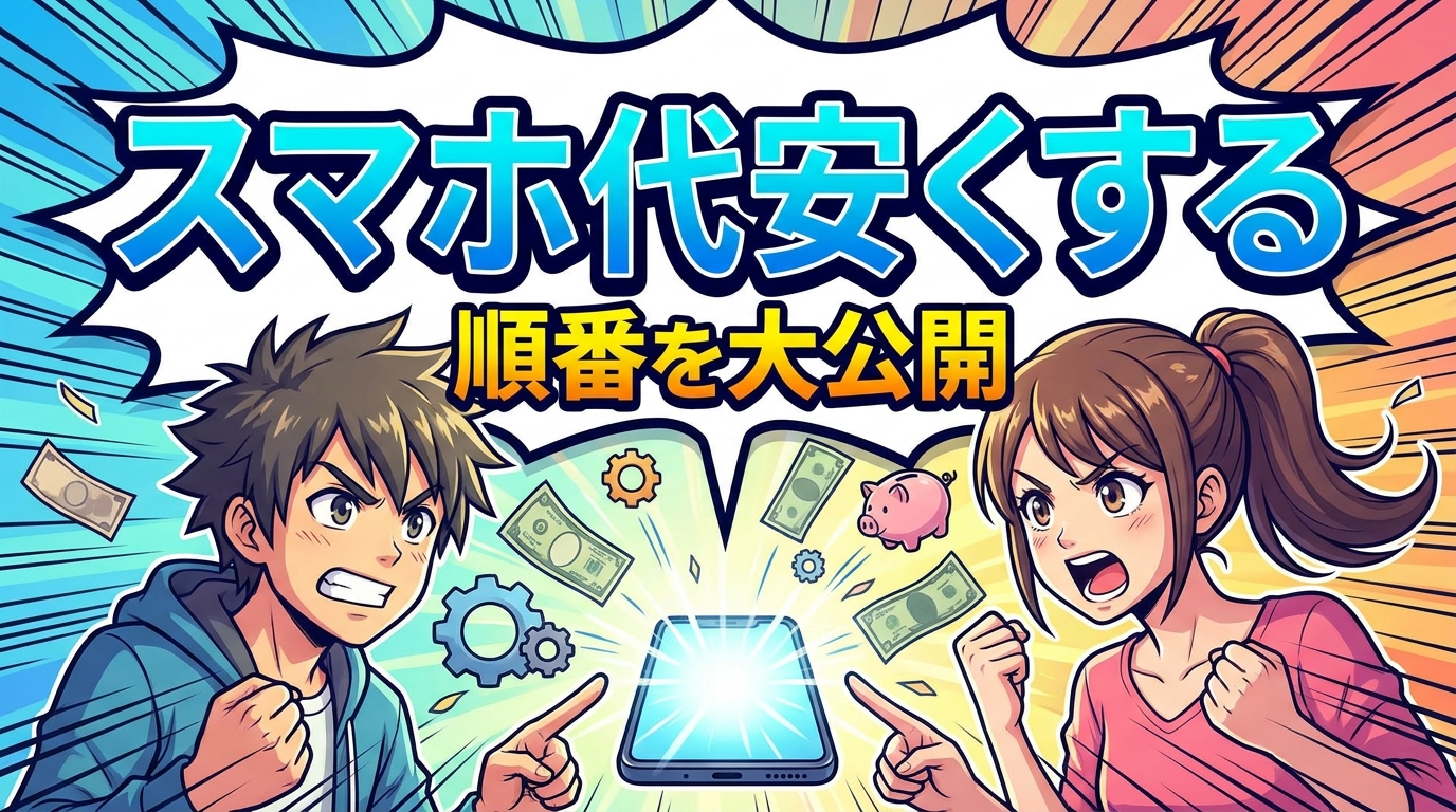 スマホ代安くする順番を大公開