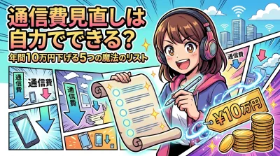 通信費見直しは自力でできる？年間10万円下げる5つの魔法のリスト