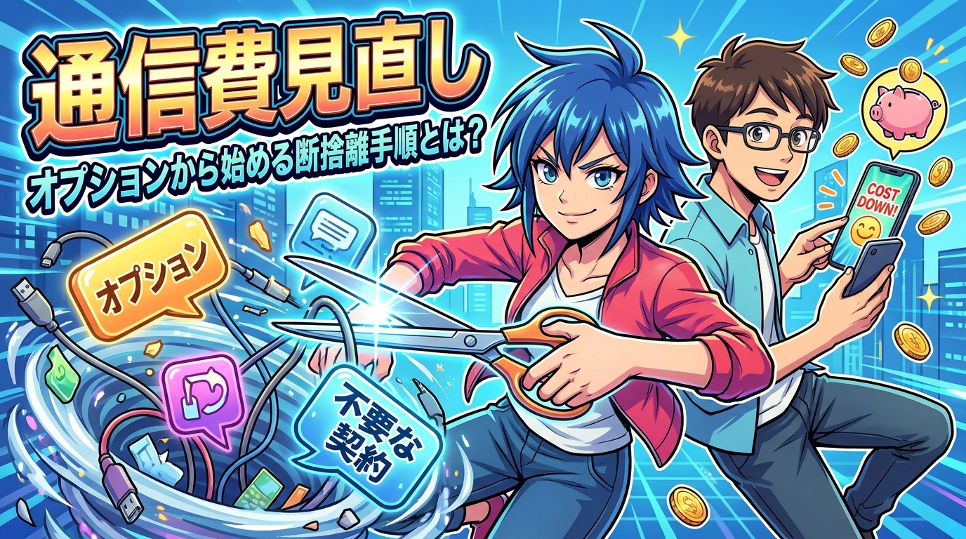 通信費見直しはオプションから始める断捨離手順とは?