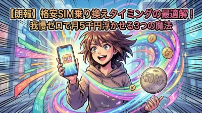 【朗報】格安SIM乗り換えタイミングの最適解！我慢ゼロで月5千円浮かせる3つの魔法