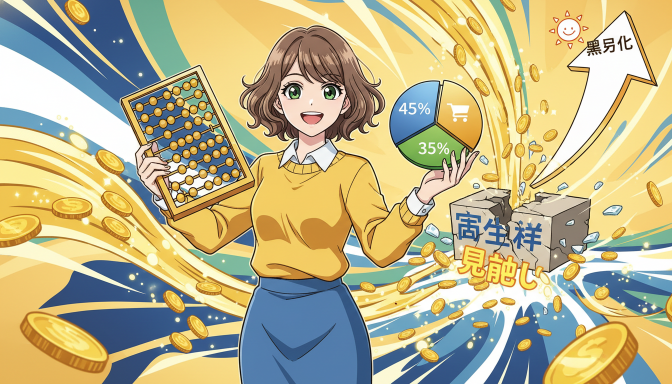 固定費を見直して「黄金比45:35:20」を目指すことが家計黒字化の鍵