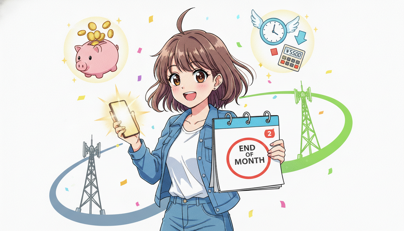 格安SIM乗り換えの最適タイミングは「更新月の月末」に完了させること